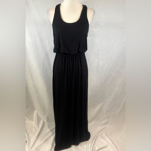 Lush black jersey knit maxi dress size medium - Picture 2 of 6